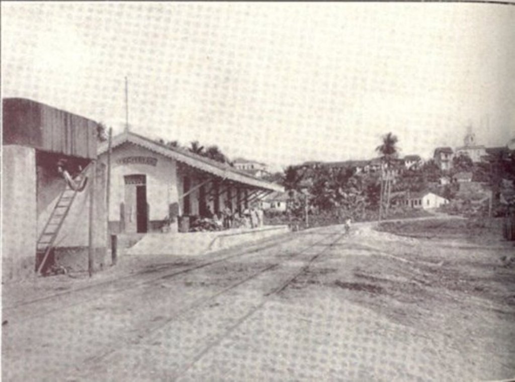 Estação de São Cristóvão na década de 1920. Foto: Reprodução/Estações Ferroviárias