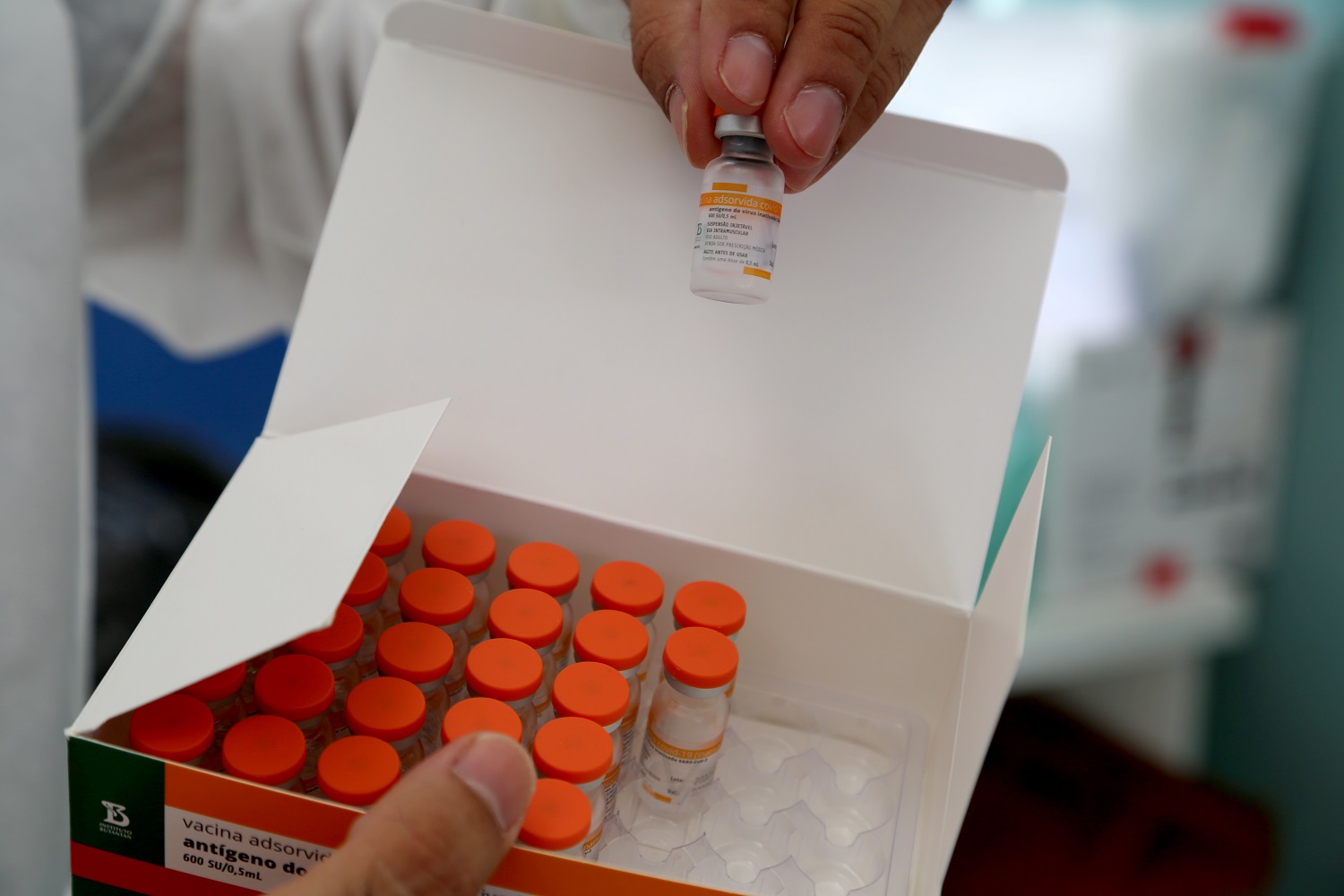Coronavac foi o primeiro imunizante disponibilizado no país. Foto: Schirlene Reis/Ascom UFS