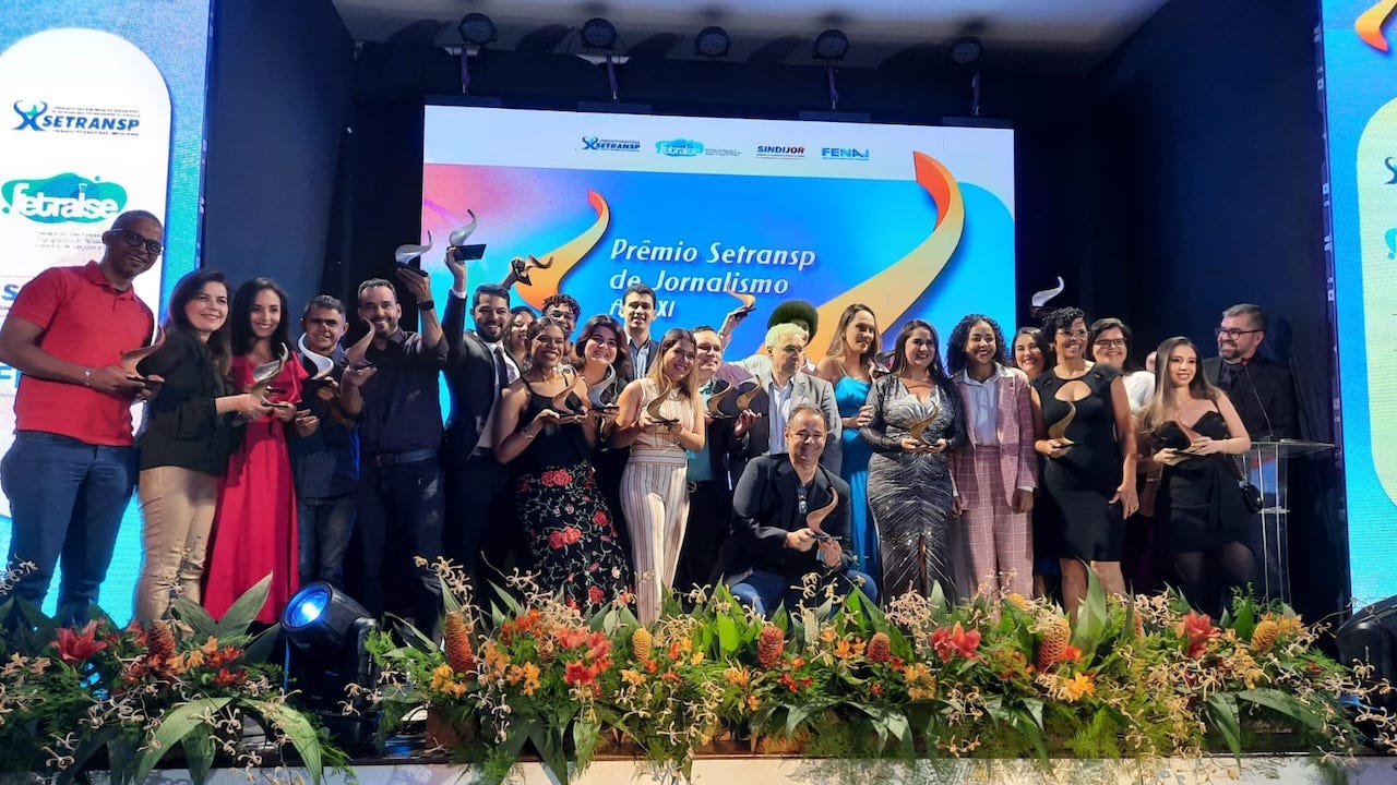 Vencedores do Prêmio Setransp de Jornalismo receberam premiação nesta quarta-feira
