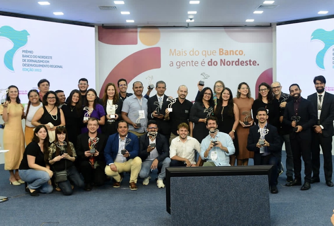 Cerimônia reuniu profissionais de jornalismo na sede do banco em Fortaleza-CE. Foto: Divulgação/BNB