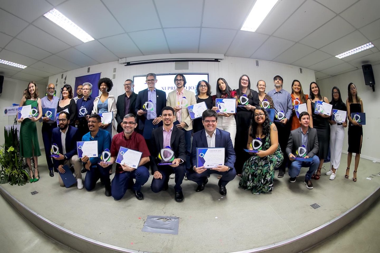 Premiação reuniu pesquisadores e profissionais de comunicação. Foto: Schirlene Reis/Ascom UFS